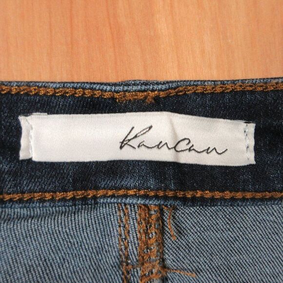 KANCAN Lou Stretch Denim Mini Skirt Womens/Juniors 29/11 Raw Edge Jeans KC6062 - Picture 9 of 13